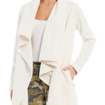 UGG  Janni Fleece Cardigan Women M Oatmeal Heather Open Asymmetrical Plush Lounge Photo 0