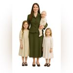 Pendleton Olive Wool Skirt Suit Set Size 6P Blazer & Size 8 Skirt 35″ Length EUC Photo 3