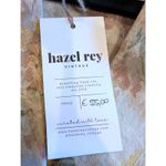 Doppiofilo Women Medium Floral Linen Blend Blazer Jacket Cap Sleeve Button Up Yellow Photo 3