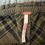 Free People  Hudson Canyon Plaid Olive Wide Leg Pants Photo 8