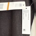 Robert Rodriguez Robert Rodriguez Dalia Black Ribbed Sparkle Mock Neck Lettuce Trim Size S Photo 4