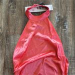 Retrofête Retrofete Sabrina Dress in Coral Size Small Halter Open Back NWT Maxi Sleeveless Photo 4