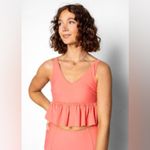 Kortni Jeane ‎ v-neck peplum bikini top deep pink size XS Photo 5