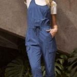 Athleta Unbound Blue Cargo pants joggers Jumpsuit size XXS Photo 12
