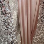 David's Bridal Sequin v-neck bridesmaid dress with satin piping Photo 8