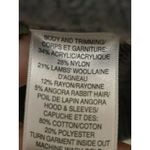 Old Navy L/XL Gray & White Knit Hoodie Sweater With Ribbed Hem & Kangaroo Pocket Photo 4