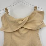 ZARA blazer women's M 100% linen fitted button front off the shoulder top NEW Photo 5