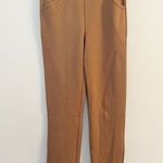 Anthropologie Maeve Tan Slim Fit Ponte Pants Elastic Waist Size XS Back Slit Photo 0