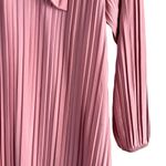 ZARA  Pleated Long Sleeve Tie-Neck Mini Dress in Dusty Rose Pink Bloggers Fave, M Photo 6