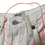 AGOLDE  Riley High Rise Straight Crop Jeans Veil White Distressed Womens Size 24 Photo 11