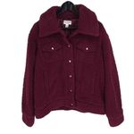 Arizona Jeans Arizona Jean Co Womens Collared Faux Fur Fleece Lined Jacket Maroon Size XL Photo 1