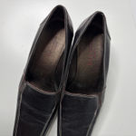 Sesto Meucci Dark Brown Pebbled Leather Square Toe Heels 90s Italy Shoes Chic 6 Photo 5