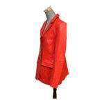 ASOS DESIGN premium Red leather waisted suit blazer size 14 Photo 4