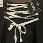 Hot Topic  Black Lace-Up Skater Skirt Black Medium New Photo 3