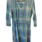 Columbia  Performance Fishing Gear Blue Gingham check lightweight dress medium Photo 0