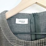 Akris Punto Metallic Lurex Glen Check Top 3/4 Sleeve Plaid Silver Women's 12 Photo 7