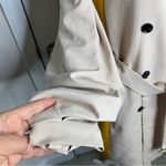 Anthropologie Endless Rose patchwork double breasted trench coat balloon sleeves Photo 3