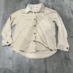 No Boundaries  medium light Yellow Women’s Button Up collared pocket corduroy Photo 1