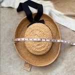 Helen Kaminski Natural Raffia Sun Hat new with tags black tie Tan Photo 5