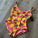 Kate Spade One Piece Swimsuit M Sea Star Underwire Lemons Pink Summer Photo 1