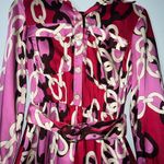 ZARA Pink and Red Long Sleeve Dress Photo 3