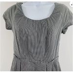 J. CREW FACTORY Gray Grey Career Short Cap Sleeve Stripe Cotton Silk Dress 14 Photo 1