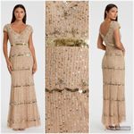 Mac Duggal NWT 9089 Cap Sleeve Embellished Gown Nude 8 Photo 1