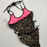 Chynnadolls Swimsuit Vegas Lace Up One Piece Lined Leopard Hologram Print Black Size L Photo 5