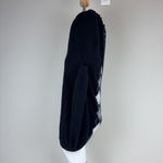 Stile Benetton Sweater Dress Medium Black Wool Knit Argyle Mini Academia Y2K M Photo 6