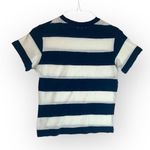 Rollas womens medium short sleeve shirt blue and white stripe casual basic Photo 1