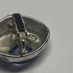 Joan Rivers Signed Silver Tone Purple Lilac Rhinestone Earrings Clip On Photo 5