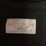 Athleta  Black V-Neck Tunic Long Sleeve Basic Casual Long Sweater T-Shirt Size M Photo 2