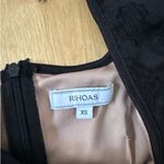 RIHOAS Midi Dress Lace Textured Ruffle Mermaid Size XS Black Nude Photo 3