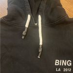 ANINE BING  Black Hoodie with White Details Photo 3
