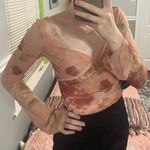 EXPRESS Vintage mesh top flare sleeves Photo 0