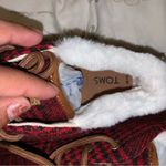 Toms Toma Venice collection red plaid felt shoes NWT Photo 3