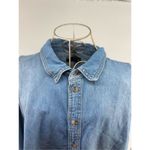 ASOS Curve Women’s Long Sleeve Button Down Denim Jean Shirt Size 14 100% cotton Photo 4