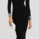 retrofete Monroe Knit Embellished Dress Black Womens Size Medium Photo 0