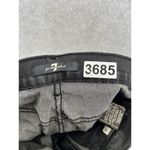 7 For All Mankind Women's Black Denim Shorts Cuffed Shorties Size 26 Dark Cotton Photo 4