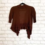 it's our time It’s Our Time Cropped Waterfall Brown Cardigan Photo 3