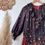 Free People dress maxi XS floral ruffled Fall boho long Photo 1