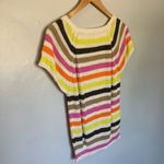 Loft Knitted Short Sleeve Striped Women's Top Size Small Photo 3