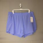 Athleta NWT Hustle 3” Shorts in Periwinkle Women’s Size 2XL Athletic Shorts Photo 1