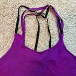 Alo Yoga  Ribbed En Pointe Tank Size Small Magenta Black Criss Cross Back Active‎ Photo 2