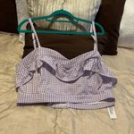 Sexy Lavender Plaid Top Purple Size 3X Photo 0