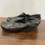 Naturalizer Women’s Back Buckle Strap Leather Leola Wedge Sandals Black Size 8M Photo 2