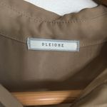 Anthropologie Pleione Sheer Lace shirt dress lined sleeveless tan Size … Photo 1