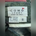 Como Sport Made In Italy Green Victorian Floral Corduroy Pant 6 Boho Chic Hippie Photo 5