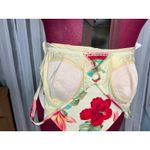 swimsuit one piece floral Vintage red hibiscus cutouts Pink Size 12 Photo 6