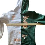 Rue 21  Dragon Hoodie‎ Women's Medium Green White Pullover Graphic Kawaii Photo 5